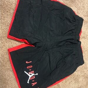 Jordan Athletic Shorts in Black and Red